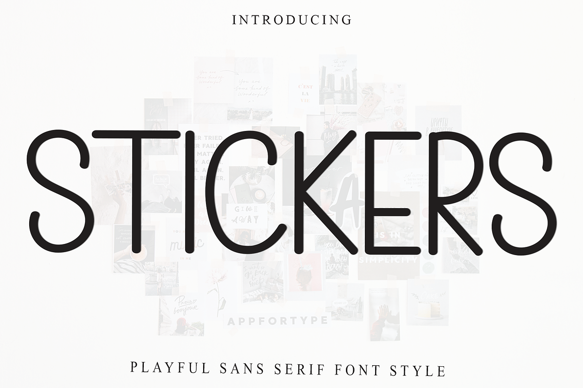 STICKERS, a Sans Serif Font by InermediaSTUDIO (Photo 1 of 8)