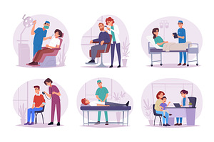 Healthcare concept. Set pictures of, a Healthcare Illustration by Onyx