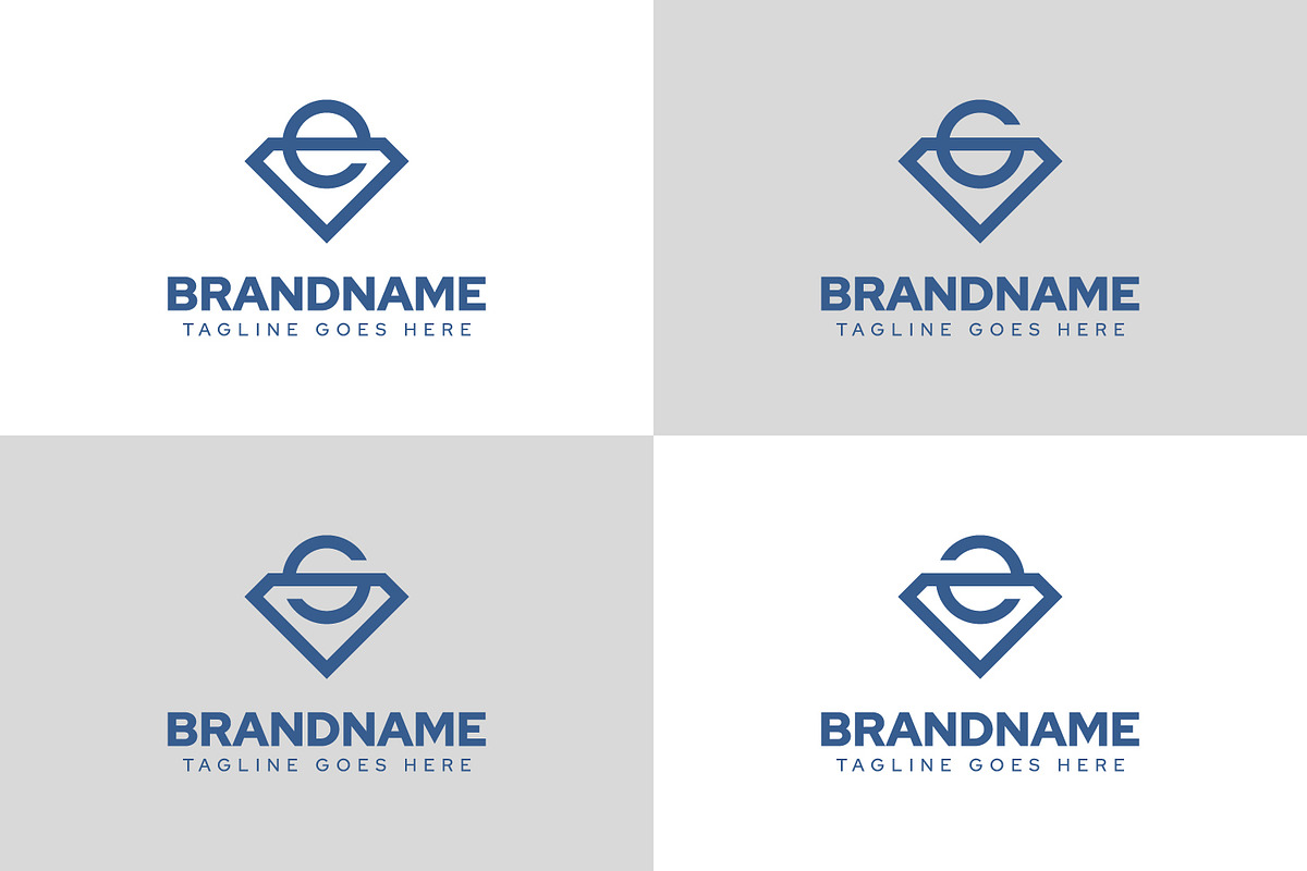 Letter E G S Z Diamond Logo Set, a Branding & Logo Template by Pray Art Design Studio