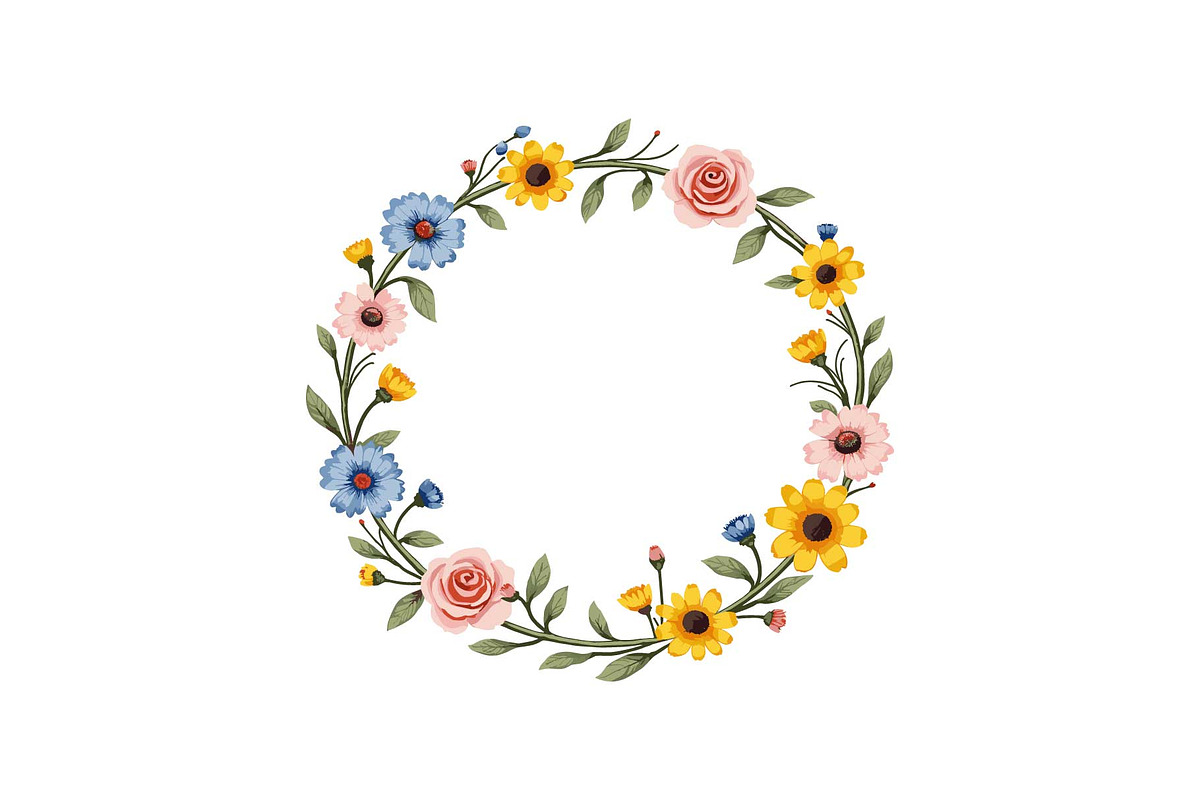 Spring Floral Wreath SVG Bundle, a Graphic by Gfx_Store (Photo 4 of 13)