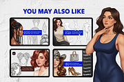 65 Couple Poses • Procreate Stamps, a Brush Add-On by Selentaori Studio (Thumbnail 10 of 10)
