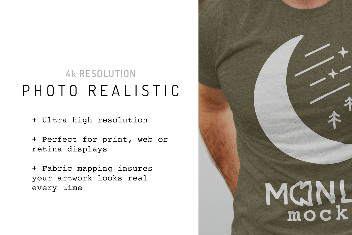 Bella Canvas 3413 Male Model Mockup, a Shirt Mockup by Moonlit Mocks (Photo 3 of 6)