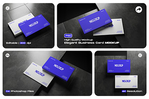 Elegant Business Card Mockup, an Advertising Mockup by My Code Std