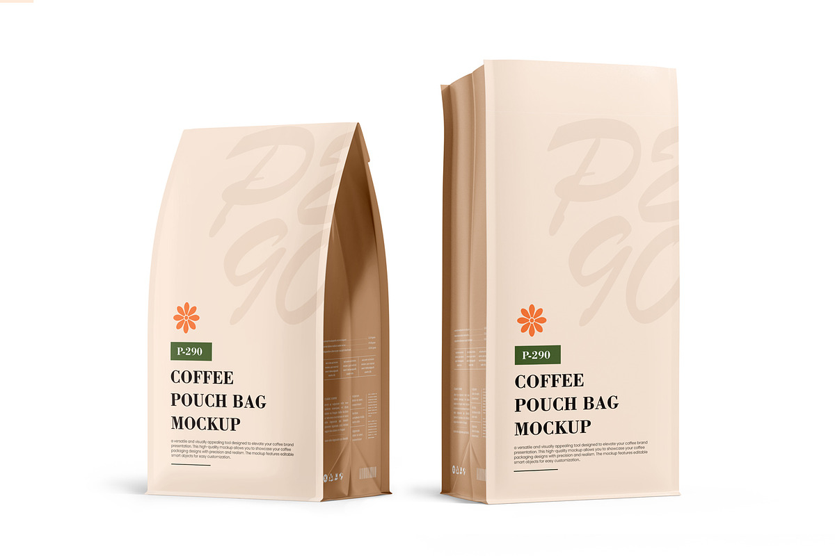Coffee Pouch Packaging Design Mockup, a Packaging Mockup by Ram Studio (Photo 2 of 11)