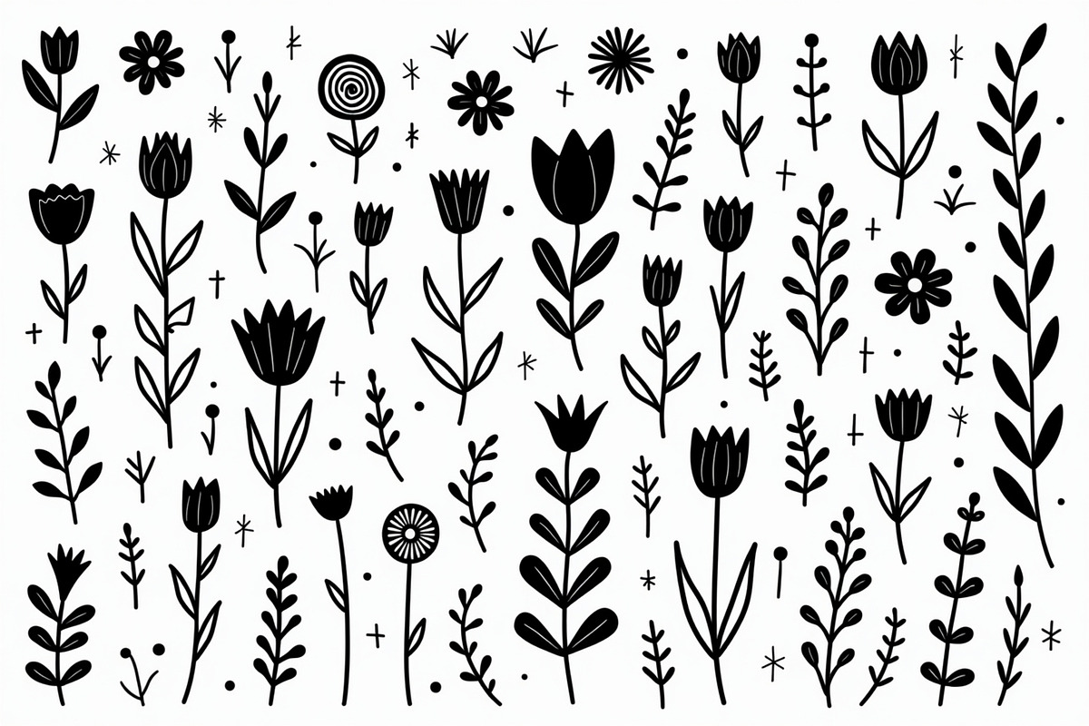 Simple Botanical Doodle Pack, an Illustration by Gfx_Store (Photo 10 of 10)