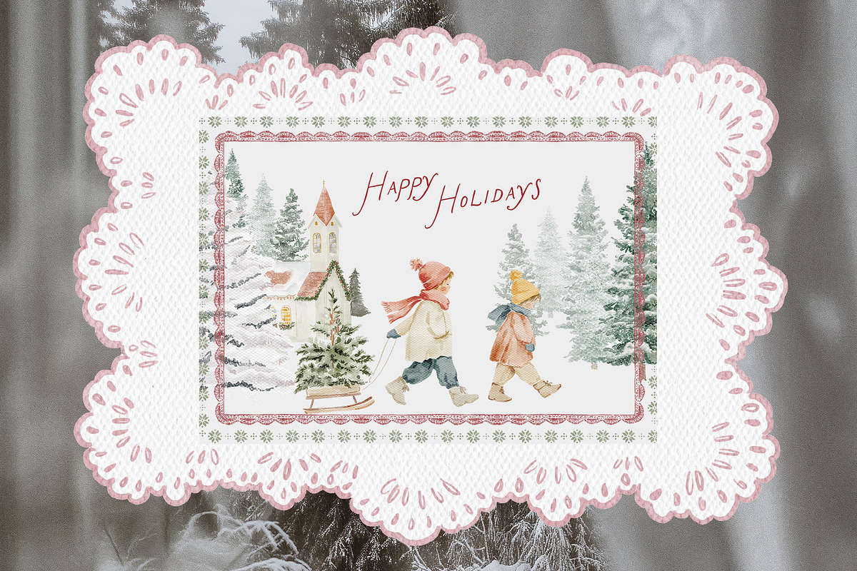 Childhood Noël Christmas Clipart, a Decorative Illustration by Muse Artist (Photo 22 of 27)