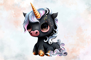 Baby Black Unicorn Sublimation