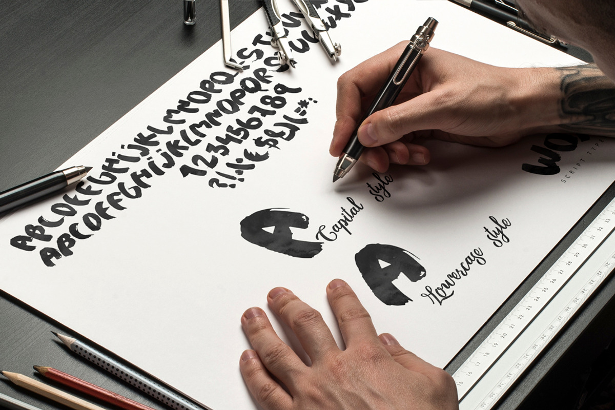 Woys Brush Typeface preview 2