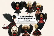 VALENTINE BLACK ANGELS CLIPART PACK, a Person Illustration by Daring Digies (Thumbnail 1 of 10)