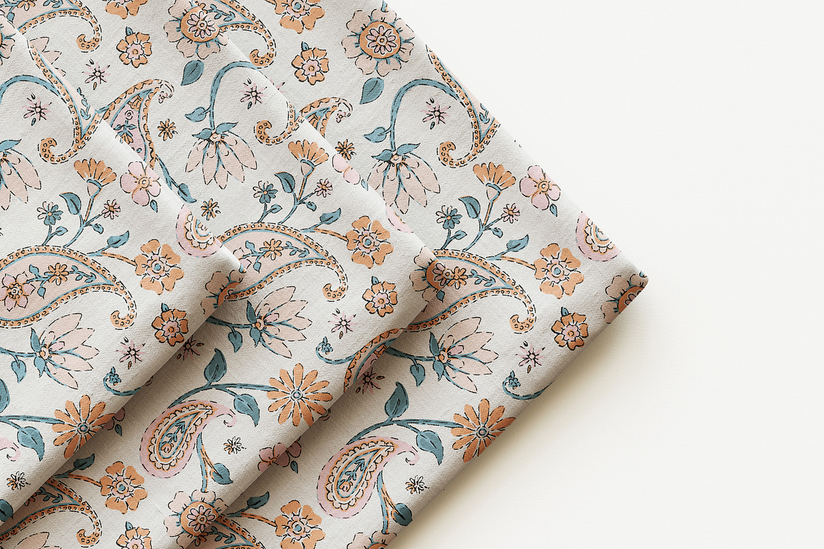 Ethnic Paisley Floral Pattern, a Pattern Graphic by StudioGlouna (Photo 3 of 9)