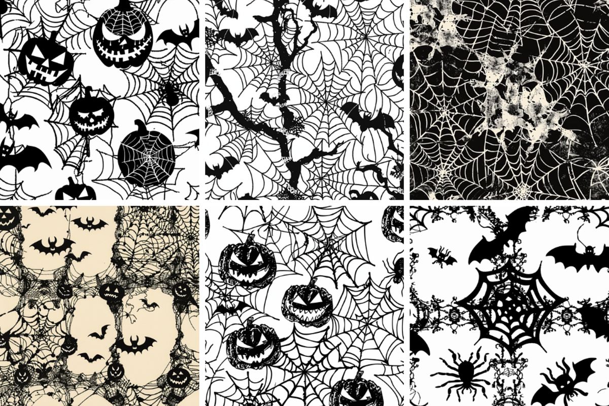 Halloween Lace Seamless Patterns