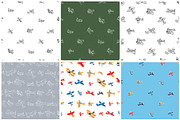 Airplanes. 30 vector patterns, a Pattern Graphic by Alena Stoyko design (Thumbnail 9 of 13)