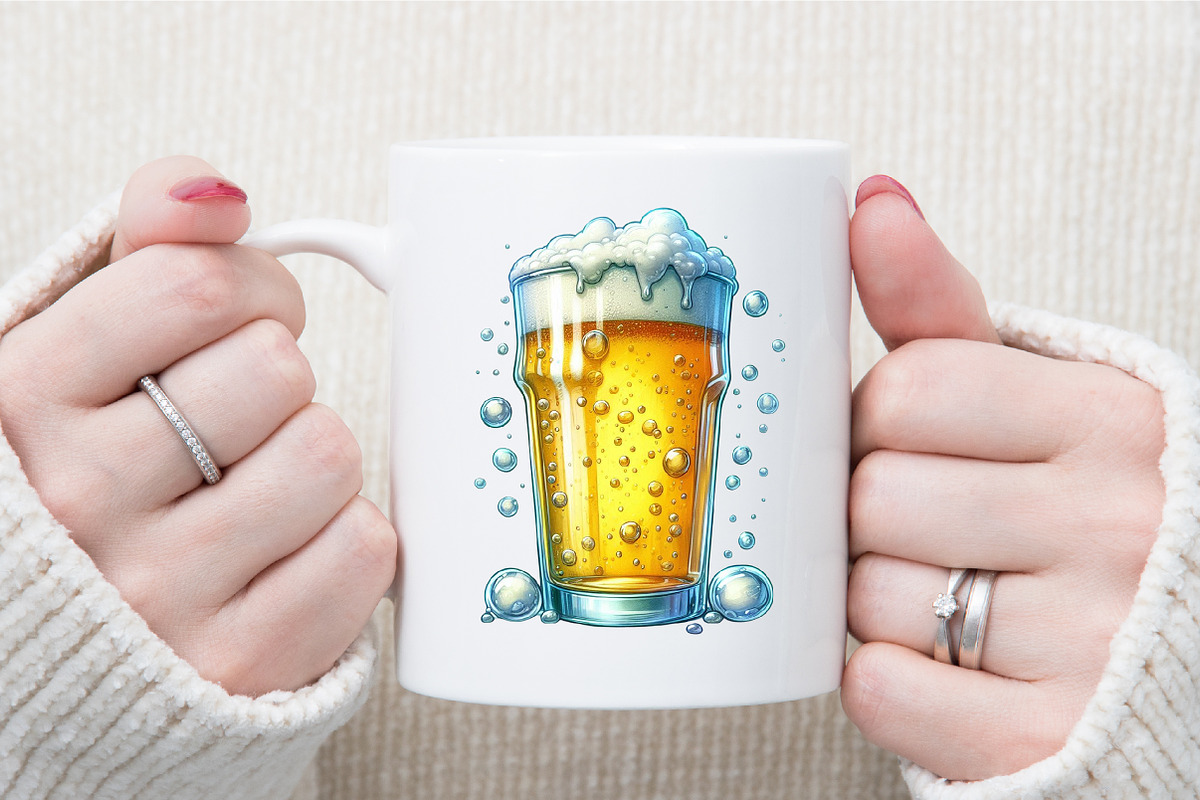 Vintage Summer Beer Clipart, an Illustration by Sublimation Artist (Photo 4 of 6)
