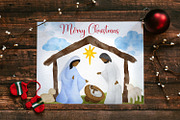 Christmas Nativity Scene Black, an Illustration by NancyDzines (Thumbnail 3 of 3)