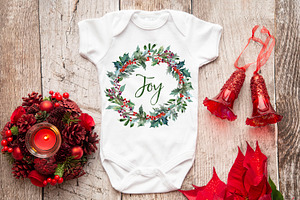 Onesie Mockup -Red Christmas