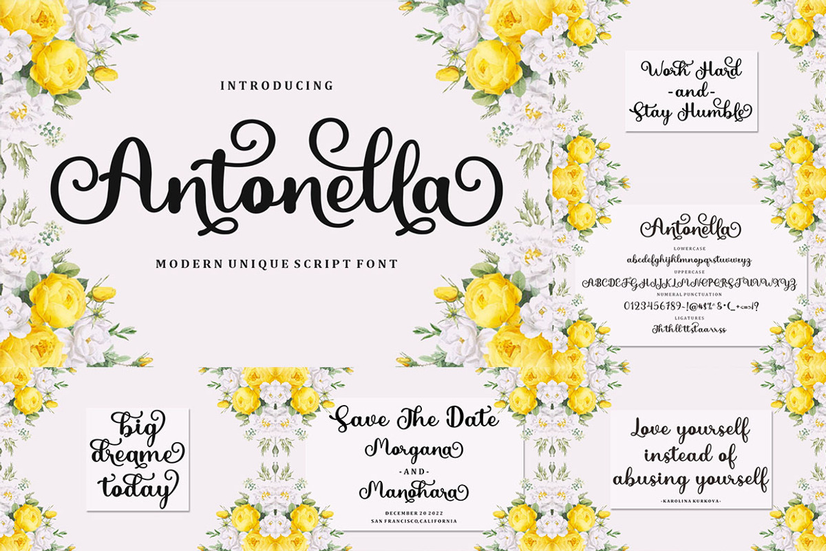 All Type Collection Font Bundle, a Script Font by Bosstype Studio (Photo 16 of 45)