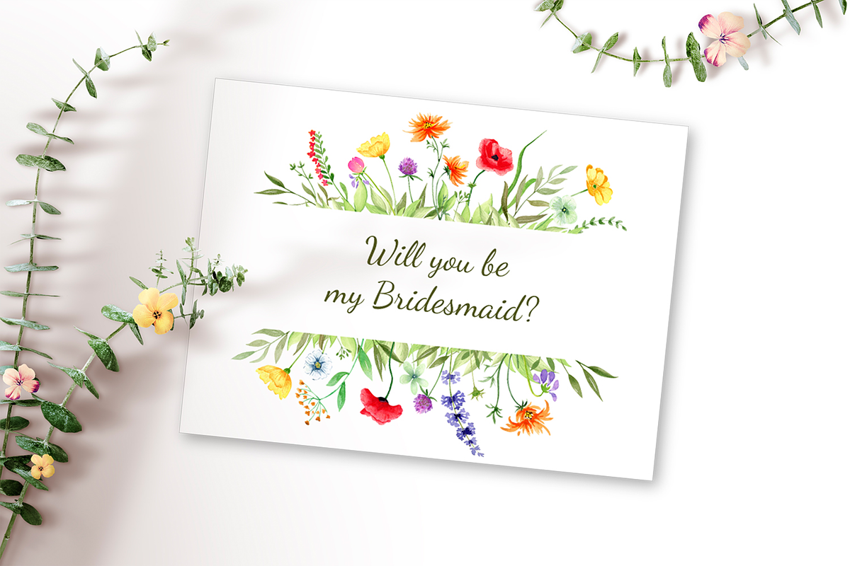 Watercolor Wildflowers clipart, a Decorative Illustration by Lemon design (Photo 10 of 21)