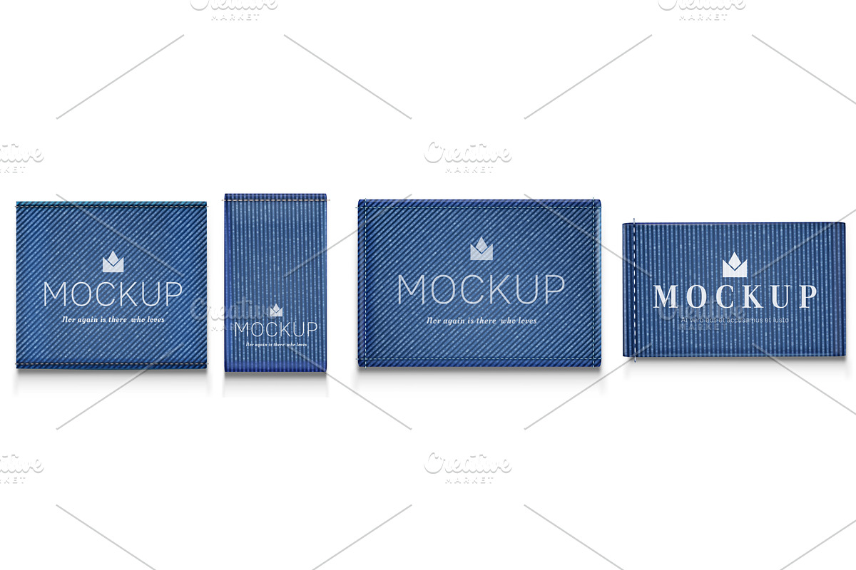 Denim texture patches mockup set, an Object Illustration by art PVP - market