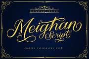 Meighan Script, a Script Font by Lettersams (Thumbnail 1 of 9)