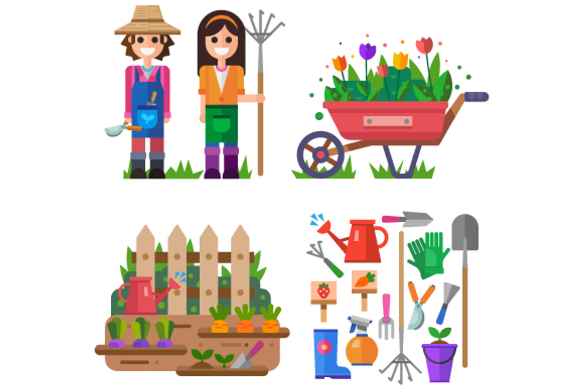 Gardening and Everything Linked!, a Food Illustration by TastyVector