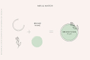Botanical line art logo elements, a Branding & Logo Template by Katerina.Sea.Design (Thumbnail 3 of 11)