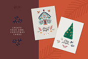 Christmas holiday houses & clipart, a Seasonal Illustration by Olia (Thumbnail 6 of 13)