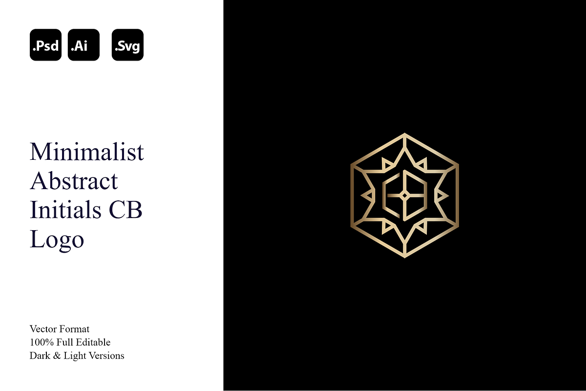 Minimalist Abstract Initials CB Logo, a Branding & Logo Template by Luxury Logos (Photo 1 of 4)