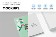 5 Accordion Square Flyer Mockups, an Advertising Mockup by megostudi0 (Thumbnail 6 of 7)