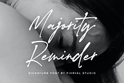 Majority Reminder – Signature Font, a Script Font by Fikryal Studio (Thumbnail 1 of 11)