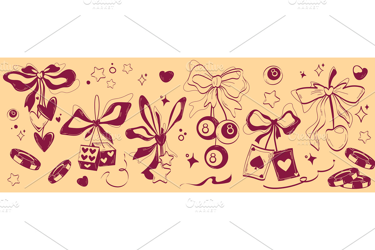 Cute cherry with coquette ribbon and, a Sport Illustration by art PVP - market