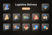 Logistics 3D Icons Set, an Object 3D Model by Kmg Design (Thumbnail 2 of 3)