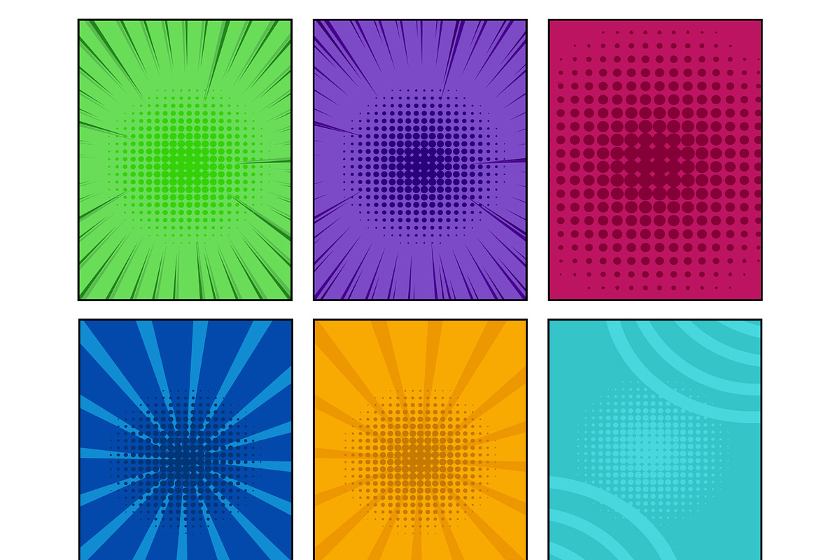 Multi Color Comic Book Cover Style, a Background Graphic by TrueVector