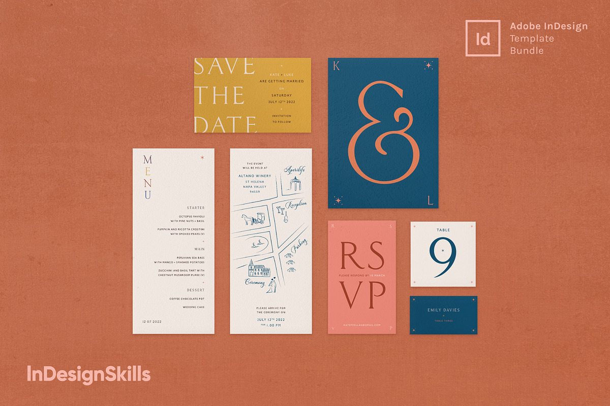Wedding Stationery Template Kit, an Invitation Template by InDesignSkills (Photo 5 of 13)