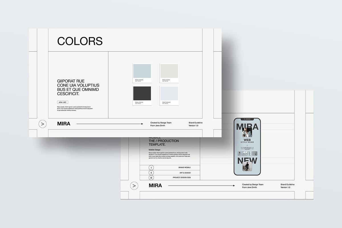 MIRA | Brand Guidelines, a Presentation Template by creathrivestudio