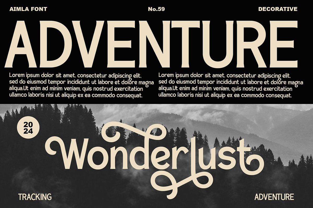 Wonderlust - Serif With Alternate, a Serif Font by Luna Shop (Photo 7 of 7)