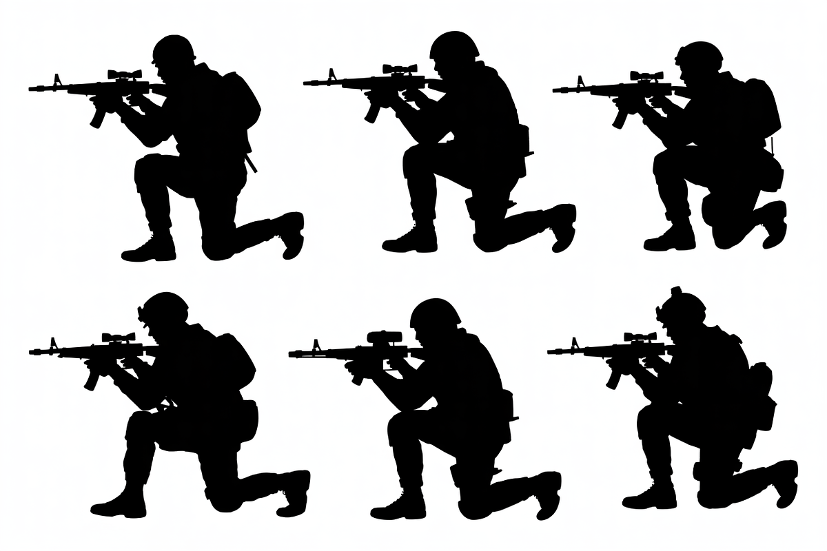 Army soldier silhouette designed, an Illustration by Amazin_art (Photo 2 of 7)
