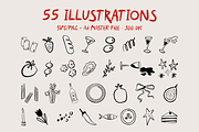 Dinner Party Illustration Pack, a Food Illustration by Em&M Studio (Thumbnail 2 of 9)