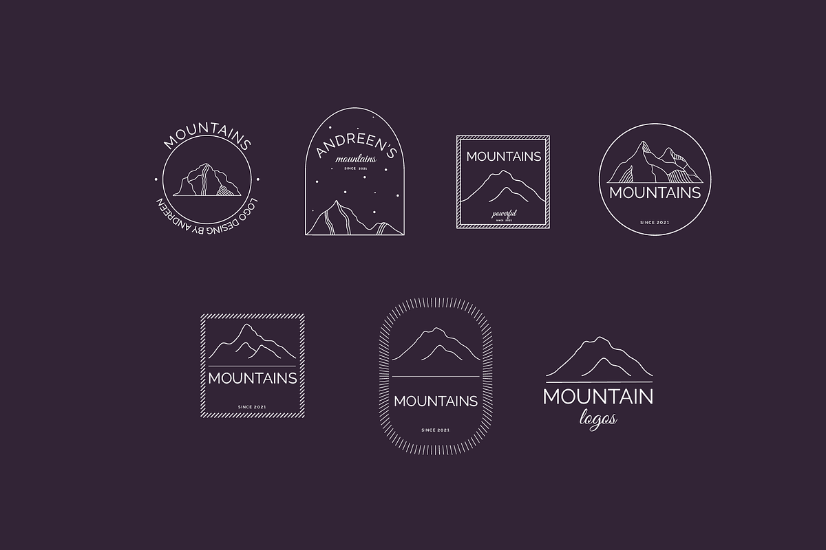 MOUNTAIN Logos, Icons and Frames, a Branding & Logo Template by Andreen (Photo 4 of 15)