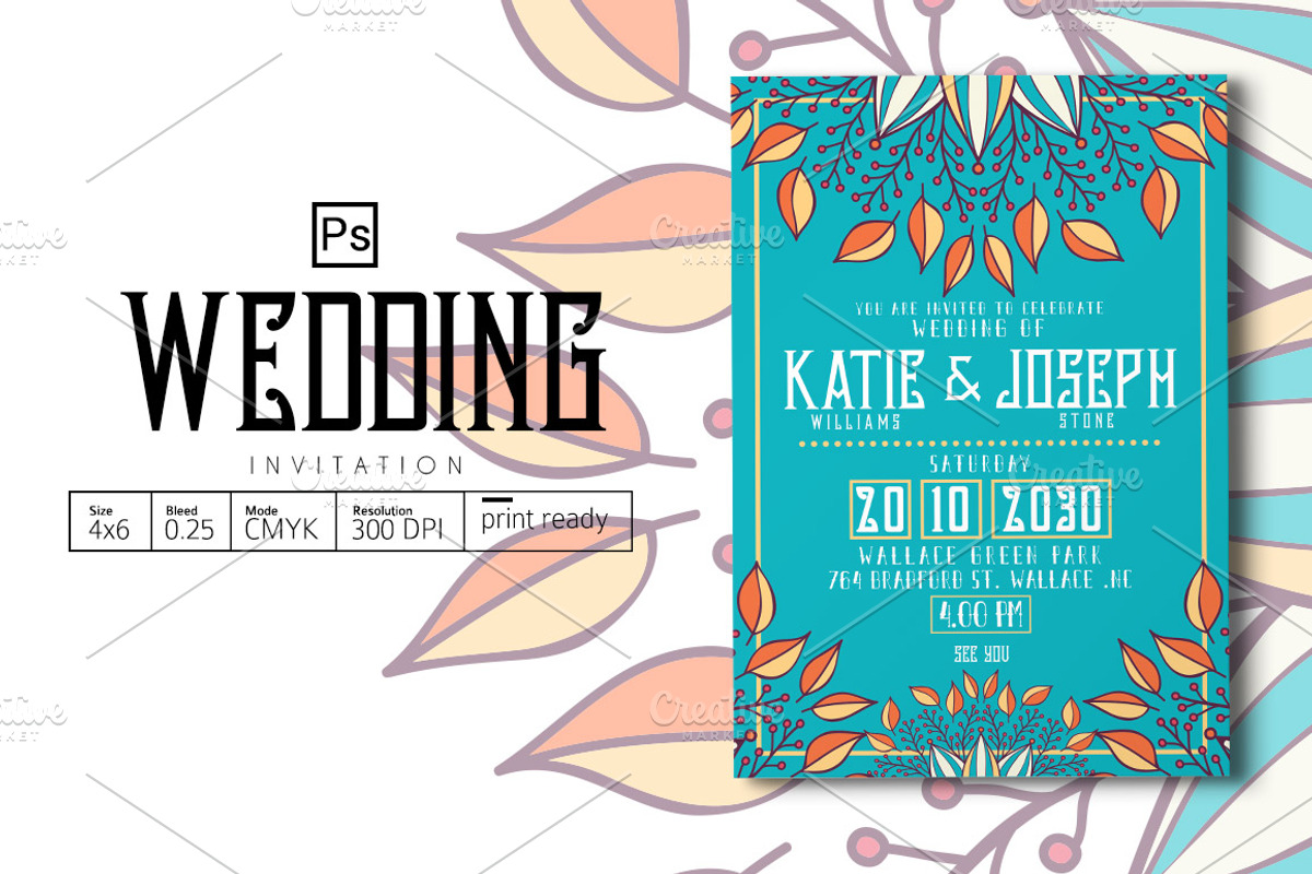Wedding Invitation, an Invitation Template by Tiaga (Photo 1 of 4)