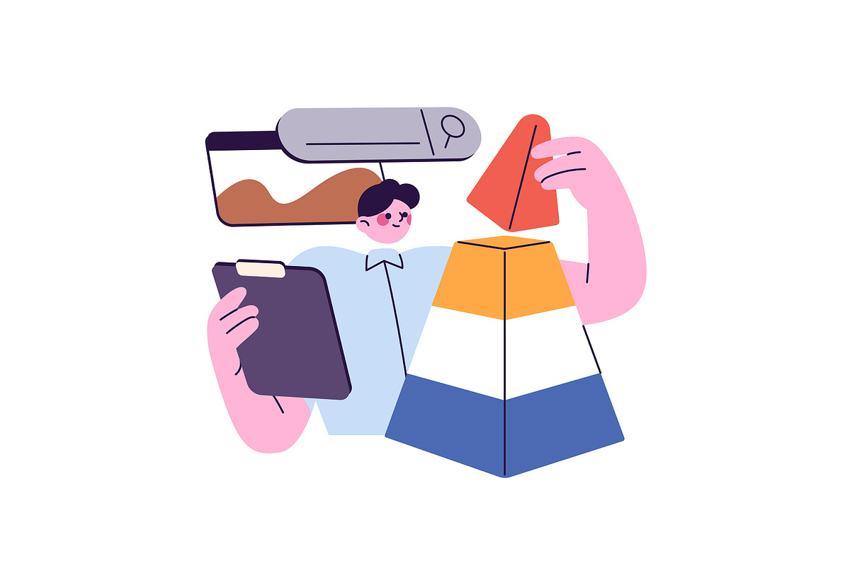 People work with data, analysis set, a Work Illustration by PaperTrident (Photo 7 of 12)