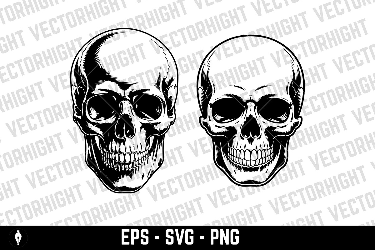 Illustration of a human skull, a Person Illustration by Vectorhight (Photo 3 of 3)