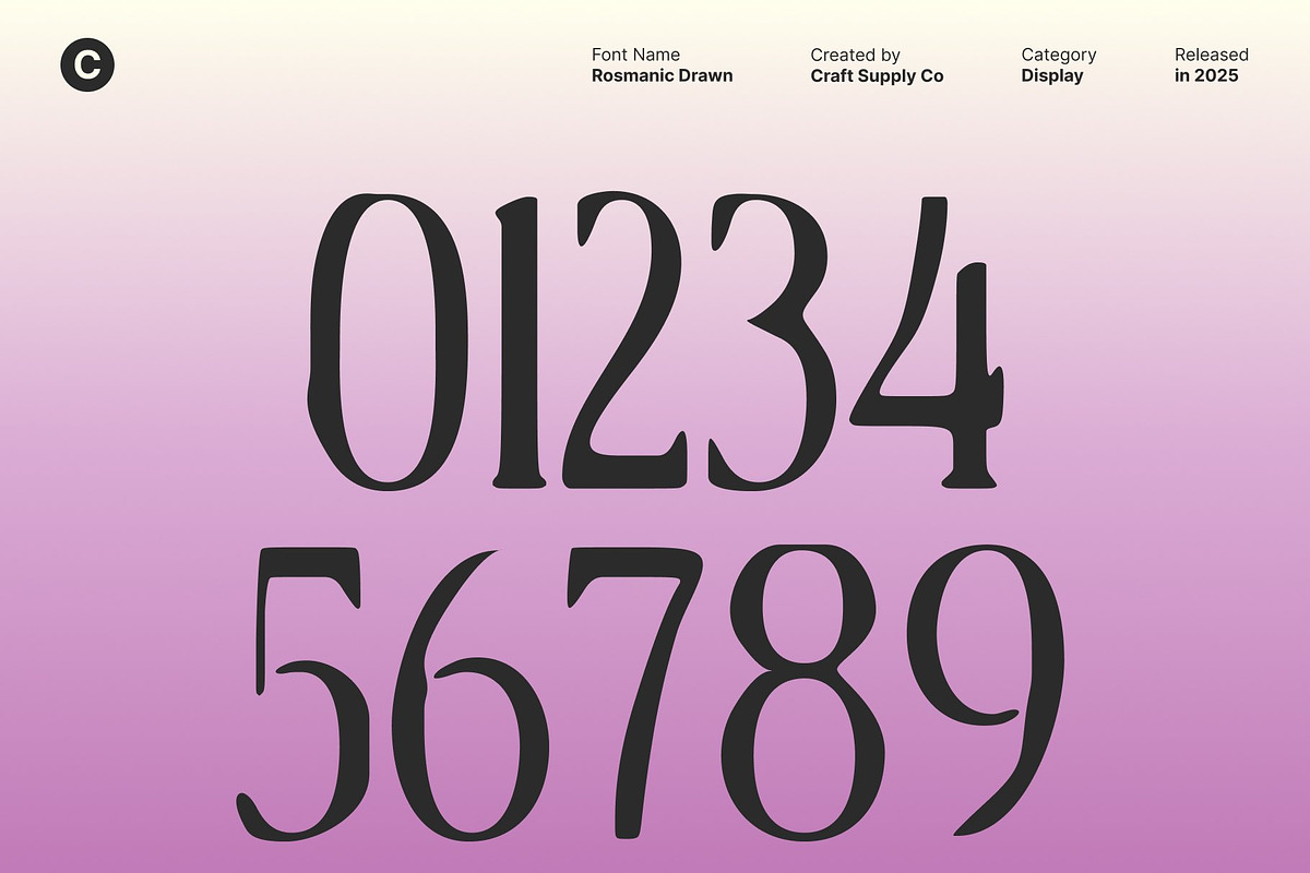 Rosmanic Drawn, a Serif Font by Craft Supply Co. (Photo 5 of 8)