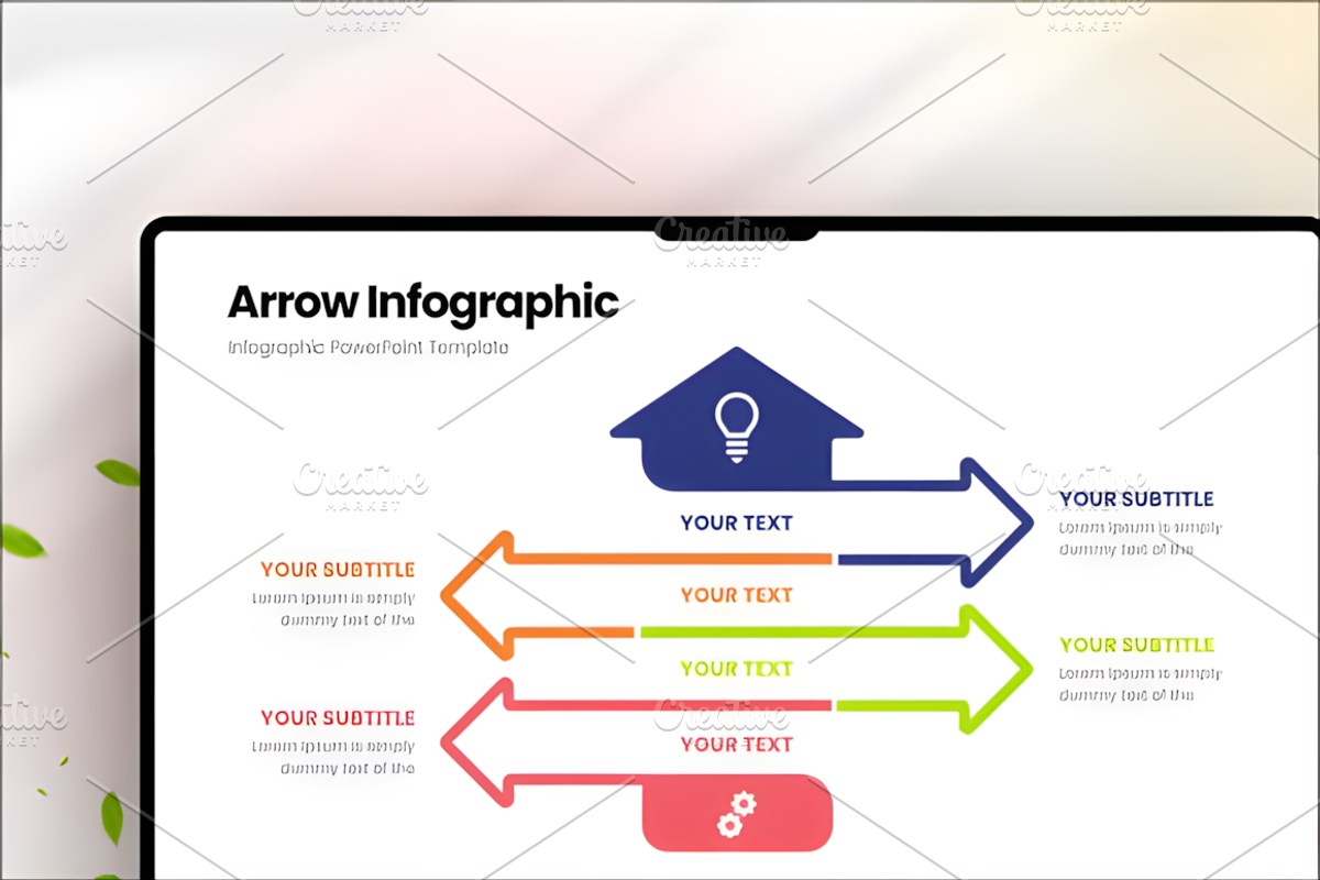 Arrow Infographic PowerPoint Templ, a Presentation Template by Daisy Doodle