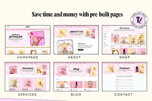 Pink Wix Shop Website Template