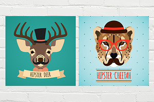 Hipster Animals Big Set