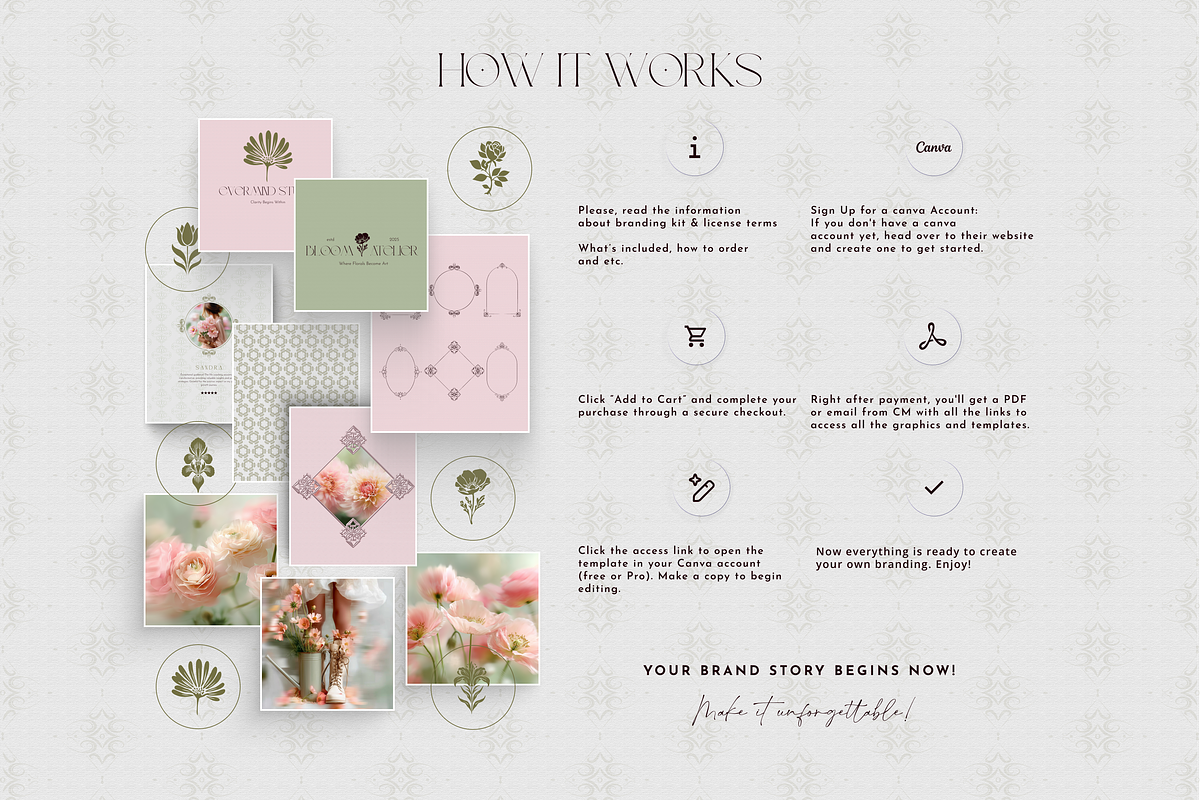Floral Branding Kit & Logo Templates, a Branding & Logo Template by Under My Cozy Roof (Photo 17 of 18)