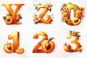 Spring apricot Alphabet clipart, an Illustration by RobertsArt (Thumbnail 6 of 7)