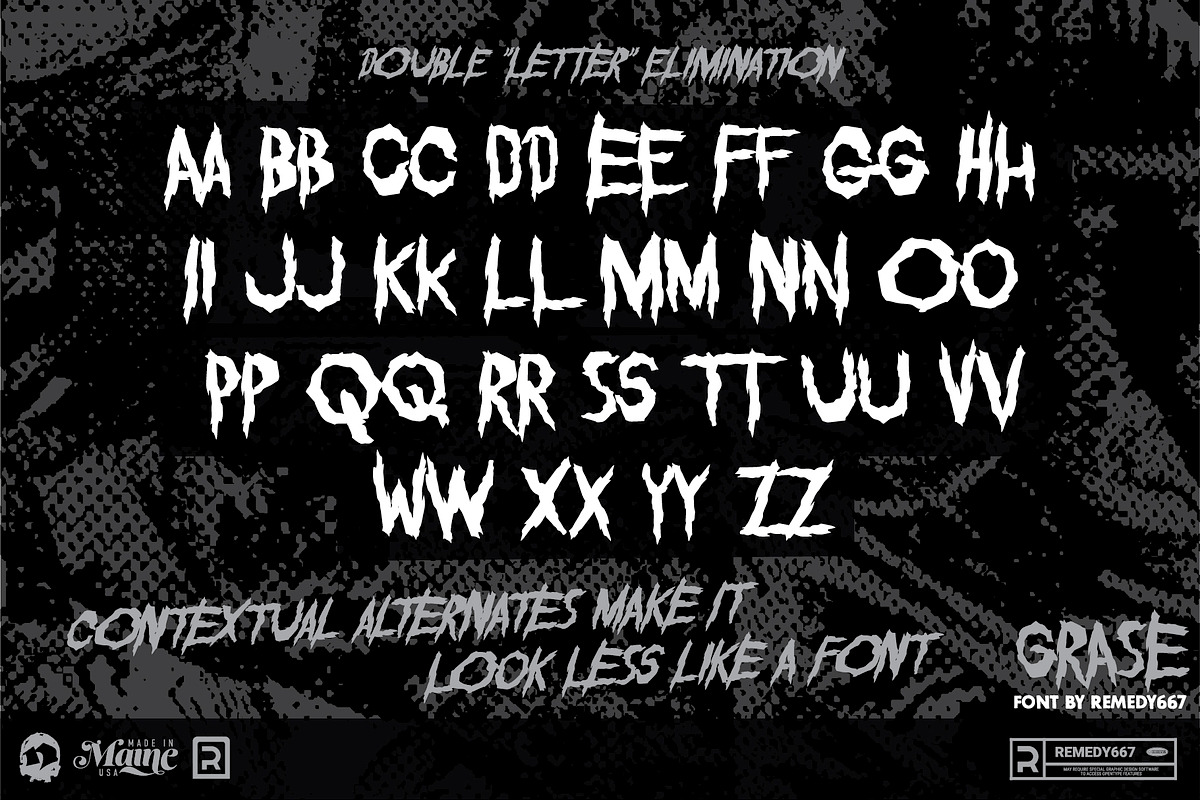 Grase - Eclectic Horror Font, a Font by Remedy667 (Photo 4 of 8)