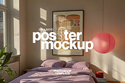 DIN A Frame Vibrant Bedroom Mockup, an Advertising Mockup by WasMockups (Thumbnail 1 of 5)