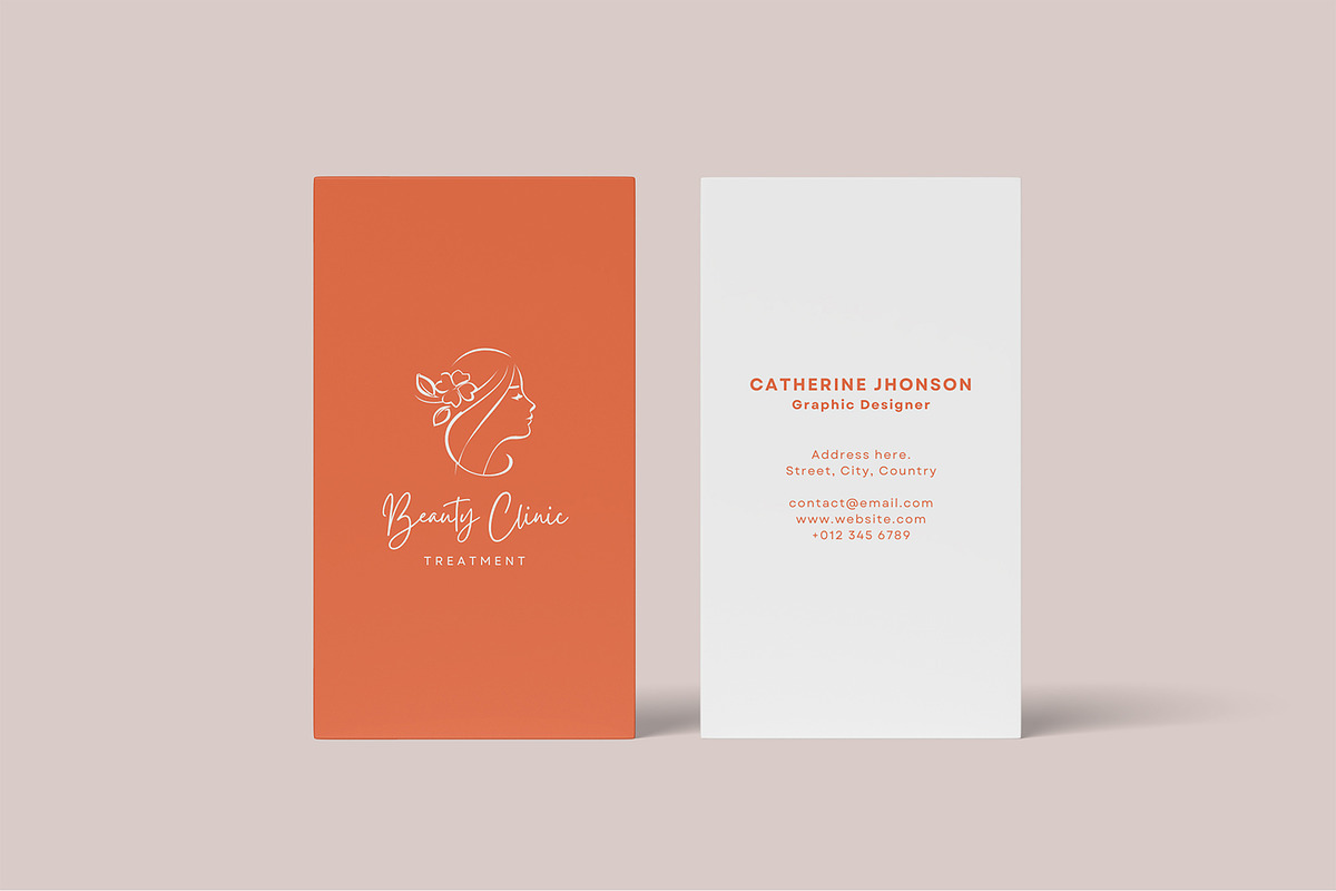Vertical Business Card Mockups, a Business Card Template by Graphic Aesthetic (Photo 7 of 22)